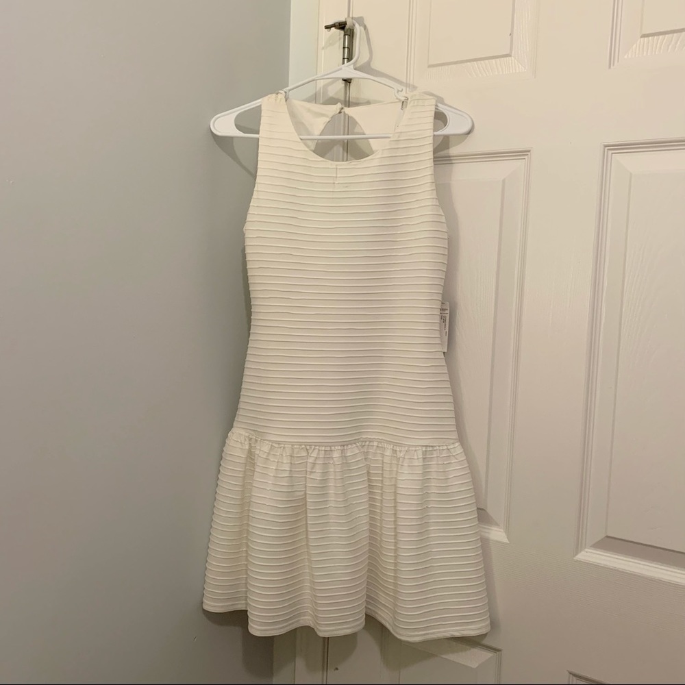 New Bisou Bisou ivory flute drop dress